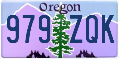 OR license plate 979ZQK