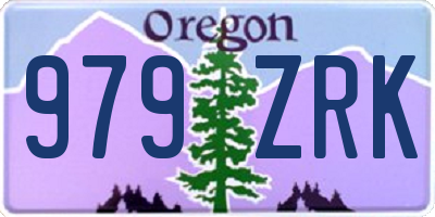 OR license plate 979ZRK