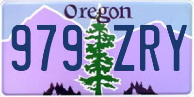 OR license plate 979ZRY