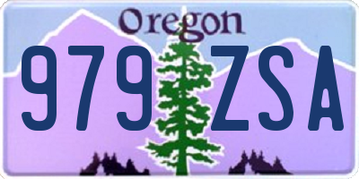 OR license plate 979ZSA