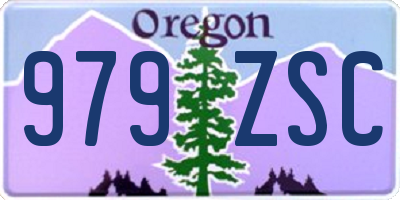 OR license plate 979ZSC