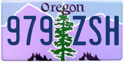 OR license plate 979ZSH