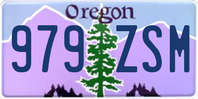 OR license plate 979ZSM