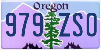OR license plate 979ZSO