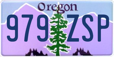 OR license plate 979ZSP