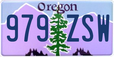 OR license plate 979ZSW