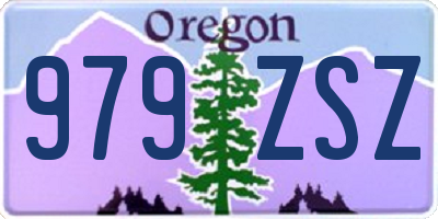 OR license plate 979ZSZ