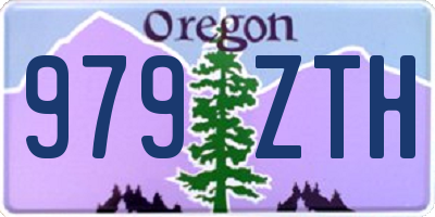 OR license plate 979ZTH