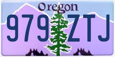 OR license plate 979ZTJ