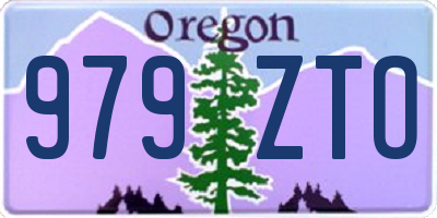 OR license plate 979ZTO