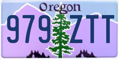 OR license plate 979ZTT