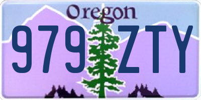 OR license plate 979ZTY