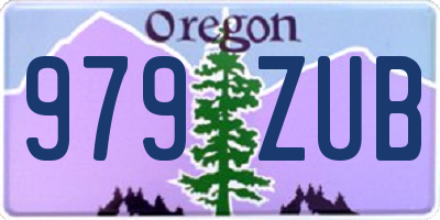 OR license plate 979ZUB