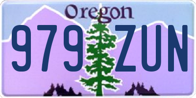 OR license plate 979ZUN