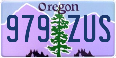 OR license plate 979ZUS