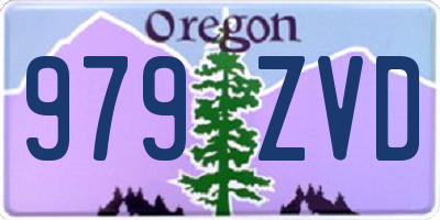 OR license plate 979ZVD