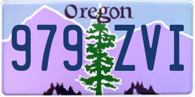 OR license plate 979ZVI