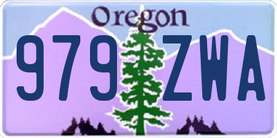 OR license plate 979ZWA