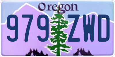 OR license plate 979ZWD