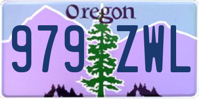 OR license plate 979ZWL