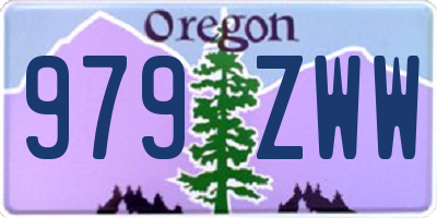OR license plate 979ZWW