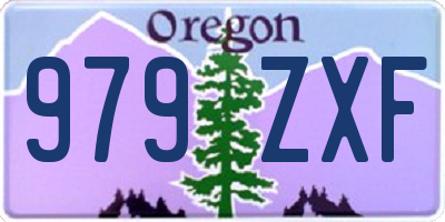 OR license plate 979ZXF