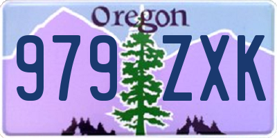 OR license plate 979ZXK