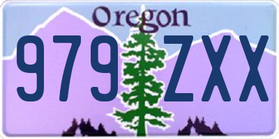 OR license plate 979ZXX