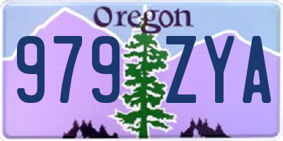 OR license plate 979ZYA