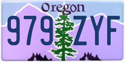 OR license plate 979ZYF