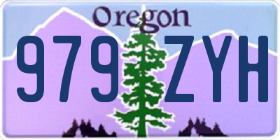 OR license plate 979ZYH