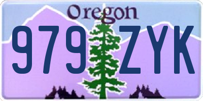 OR license plate 979ZYK