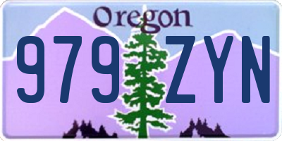 OR license plate 979ZYN