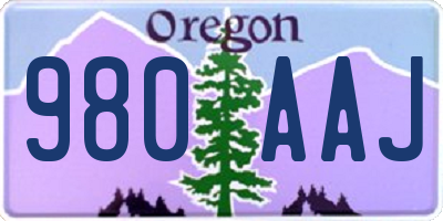 OR license plate 980AAJ