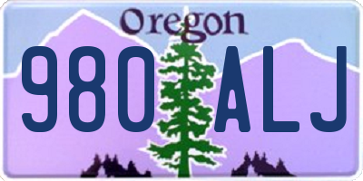 OR license plate 980ALJ
