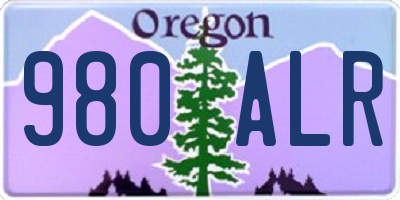 OR license plate 980ALR