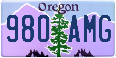 OR license plate 980AMG