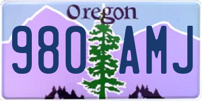 OR license plate 980AMJ