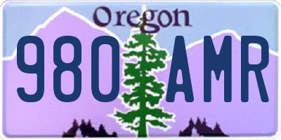 OR license plate 980AMR