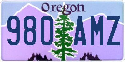 OR license plate 980AMZ