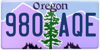 OR license plate 980AQE