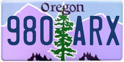 OR license plate 980ARX