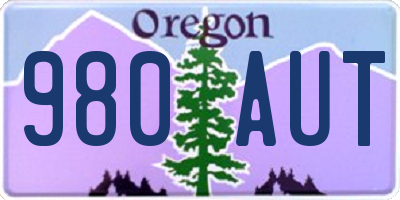 OR license plate 980AUT