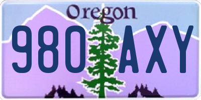 OR license plate 980AXY