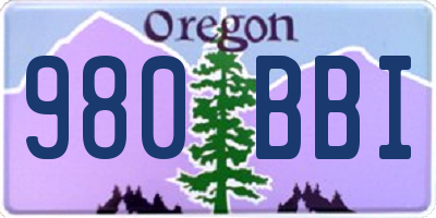 OR license plate 980BBI