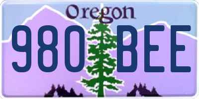OR license plate 980BEE