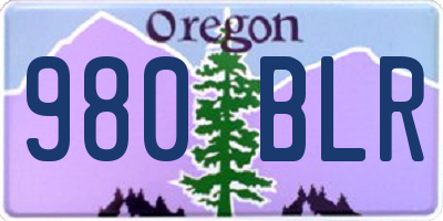 OR license plate 980BLR