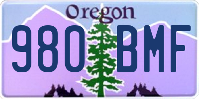 OR license plate 980BMF