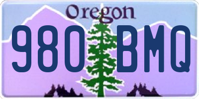OR license plate 980BMQ