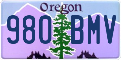 OR license plate 980BMV